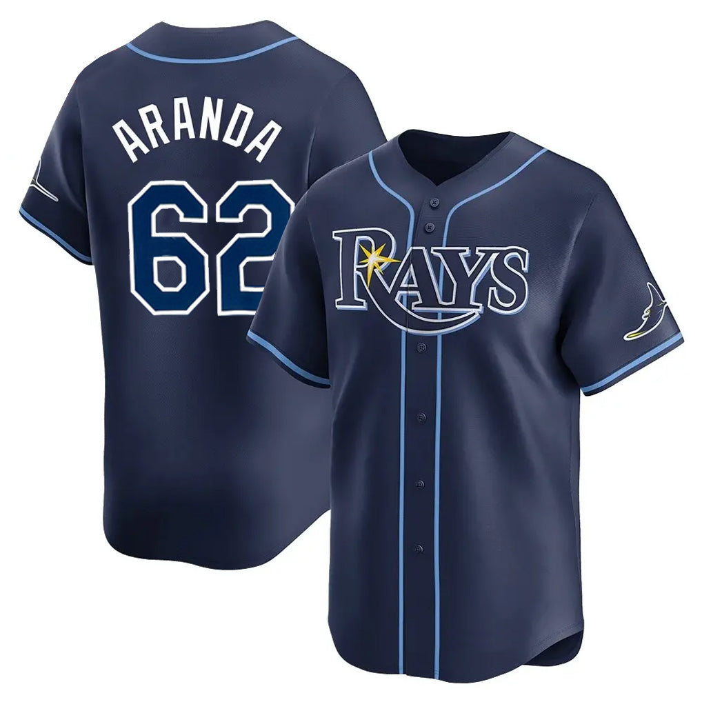 Tampa Bay Rays #62 Jonathan Aranda Player Navy Home Limited Stitched Baseball Jersey