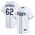 Tampa Bay Rays #62 Jonathan Aranda Player White Home Game Stitched Baseball Jersey