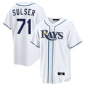 Tampa Bay Rays #71 Cole Sulser Player White Home Game Stitched Baseball Jersey