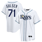 Tampa Bay Rays #71 Cole Sulser Player White Home Game Stitched Baseball Jersey
