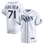 Tampa Bay Rays #71 Cole Sulser Player White Home Limited Stitched Baseball Jersey