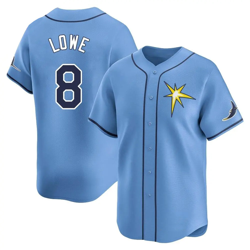 Tampa Bay Rays #8 Brandon Lowe Player Light Blue Home Limited Stitched Baseball Jersey