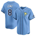 Tampa Bay Rays #8 Brandon Lowe Player Light Blue Home Limited Stitched Baseball Jersey