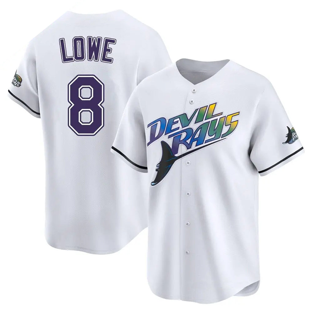 Tampa Bay Rays #8 Brandon Lowe Player White City Connect Home Stitched Baseball Jersey