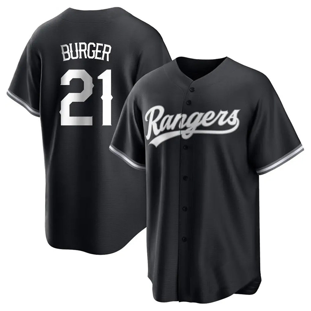 Texas Rangers #21 Jake Burger Player Black Home Limited Stitched Baseball Jersey