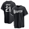 Texas Rangers #21 Jake Burger Player Black Home Limited Stitched Baseball Jersey