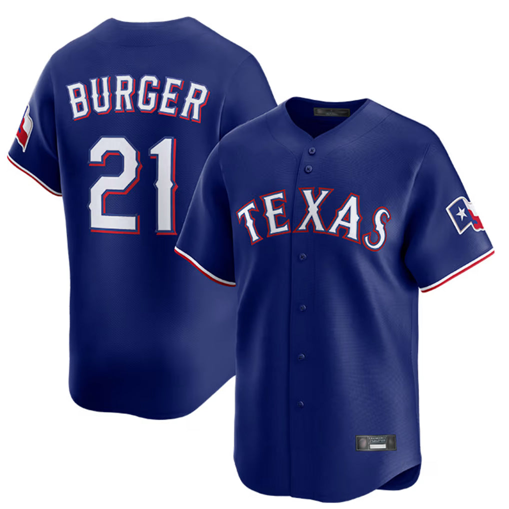 Texas Rangers #21 Jake Burger Player Royal Home Limited Stitched Baseball Jersey
