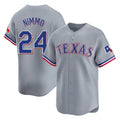 Texas Rangers #24 Brandon Nimmo Player Gray Home Limited Stitched Baseball Jersey