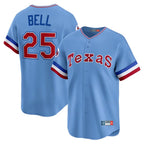 Texas Rangers #25 Buddy Bell Player Blue Home City Connect Limited Stitched Baseball Jersey
