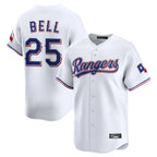 Texas Rangers #25 Buddy Bell Player White Home Limited Stitched Baseball Jersey