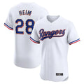 Texas Rangers #28 Jonah Heim Player White Gold Collection Limited Elite Stitched Baseball Jersey