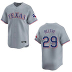 Texas Rangers #29 Adrian Beltre Player Gray Home Limited Stitched Baseball Jersey