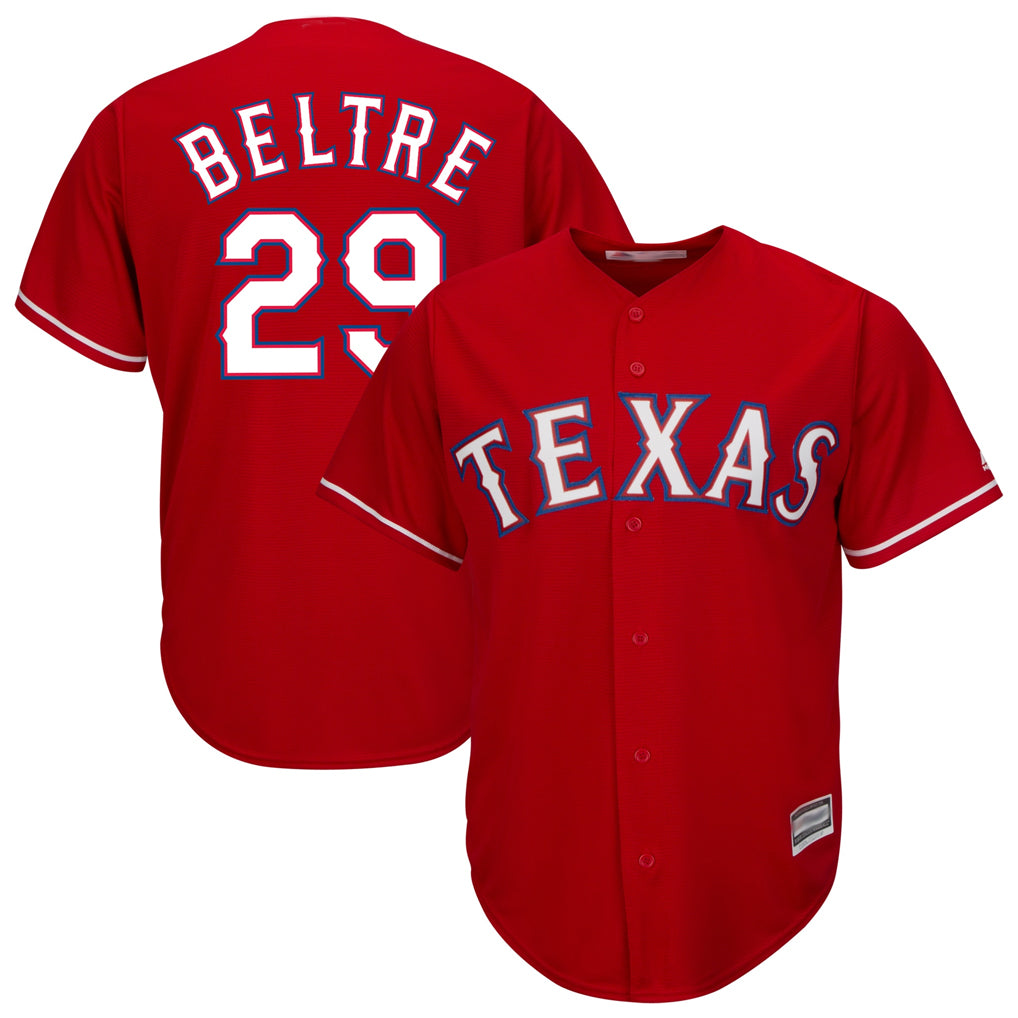 Texas Rangers #29 Adrian Beltre Player Red Majestic Alternate Cool Stitched Baseball Jersey