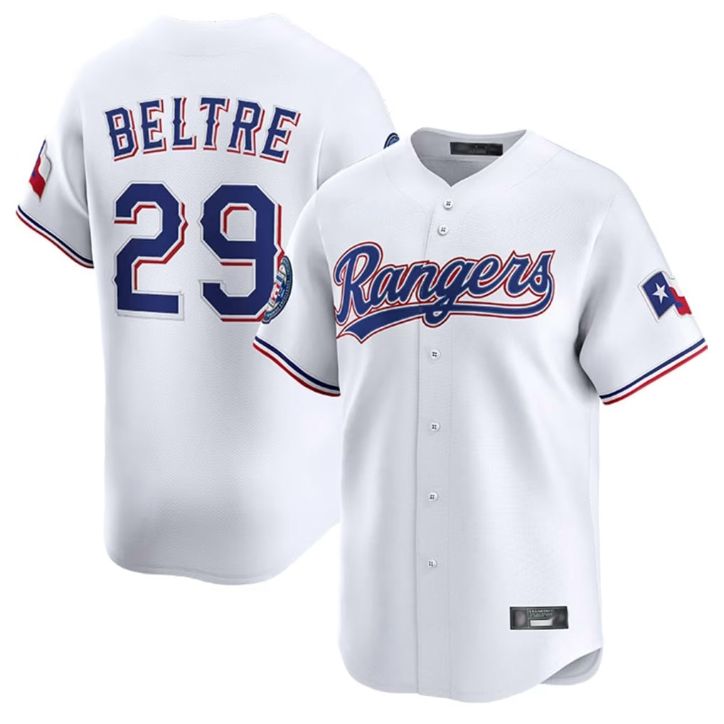 Texas Rangers #29 Adrian Beltre Player White Home Limited Stitched Baseball Jersey