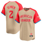 Texas Rangers #2 Marcus Semien Player Cream American League All-Star Game Limited Stitched Baseball Jersey