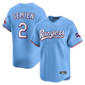 Texas Rangers #2 Marcus Semien Player Light Blue Limited Home Stitched Baseball Jersey