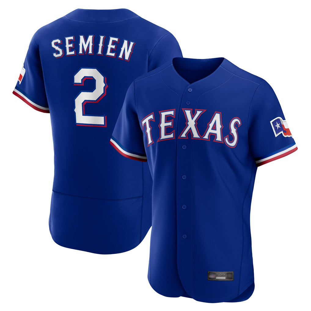 Texas Rangers #2 Marcus Semien Player Royal Elite Home Limited Stitched Baseball Jersey