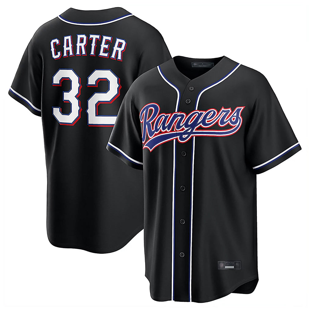 Texas Rangers #32 Evan Carter Player Black 2026 Out Fashion Replica Stitched Baseball Jersey
