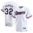 Texas Rangers #32 Evan Carter Player Gold Collection Limited Edition White Stitched Baseball Jersey