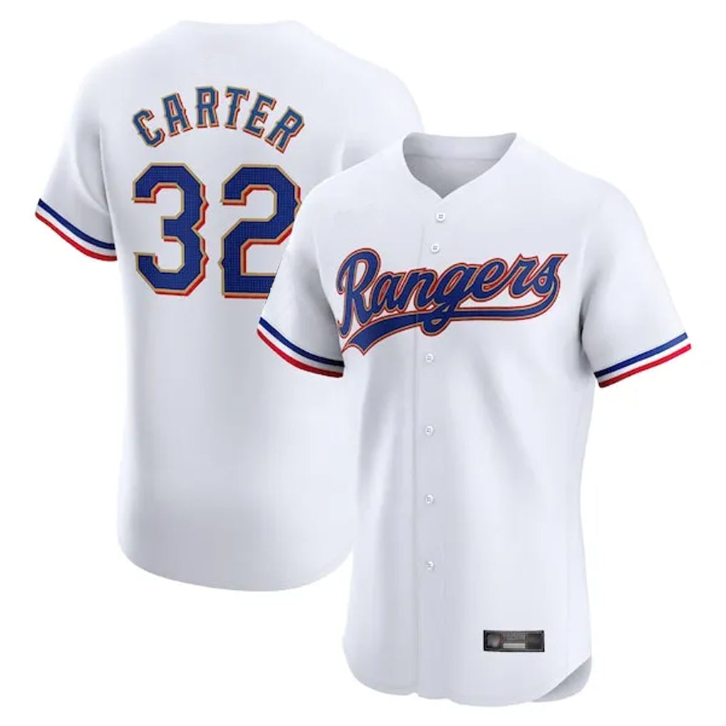 Texas Rangers #32 Evan Carter Player White Home Limited Elite Stitched Baseball Jersey