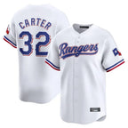 Texas Rangers #32 Evan Carter Player White Home Limited Stitched Baseball Jersey