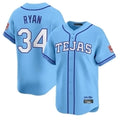 Texas Rangers #34 Nolan Ryan Player Blue 2026 City Connect Premier Stitched Baseball Jersey