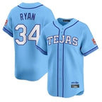 Texas Rangers #34 Nolan Ryan Player Blue 2026 City Connect Premier Stitched Baseball Jersey