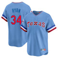 Texas Rangers #34 Nolan Ryan Player Light Blue Cooperstown Collection Limited Stitched Baseball Jersey
