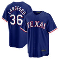 Texas Rangers #36 Wyatt Langford Player Royal Home Game Stitched Baseball Jersey