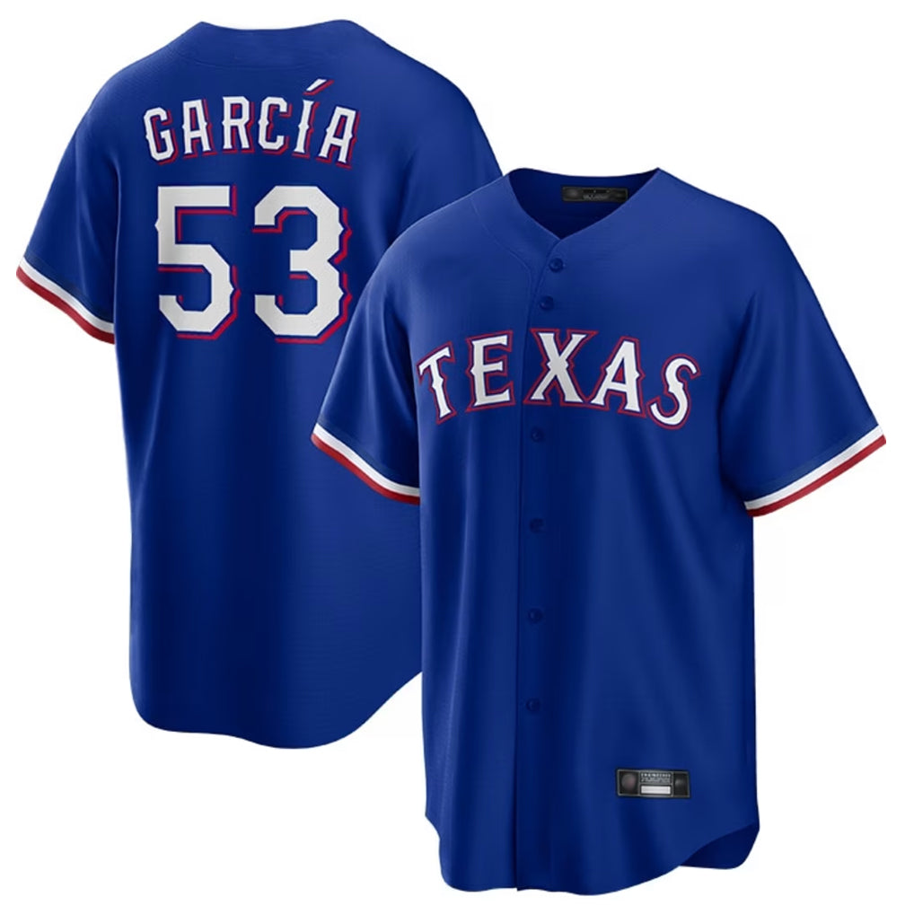 Texas Rangers #53 Adolis Garcia Player Royal Home Limited Game Stitched Baseball Jersey