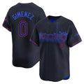 Toronto Blue Jays #0 Andres Gimenez Player Black City Connect Limited Stitched Baseball Jersey