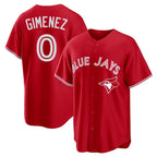 Toronto Blue Jays #0 Andres Gimenez Player Red Home Game Stitched Baseball Jersey