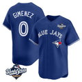 Toronto Blue Jays #0 Andres Gimenez Player Royal 2025 World Series Limited Stitched Baseball Jersey