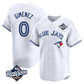 Toronto Blue Jays #0 Andres Gimenez Player White 2025 World Series Limited Stitched Baseball Jersey