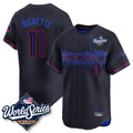 Toronto Blue Jays #11 Bo Bichette Player Black 2025 World Series City Connect Limited Stitched Baseball Jersey