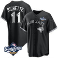 Toronto Blue Jays #11 Bo Bichette Player Black 2025 World Series Game Stitched Baseball Jersey