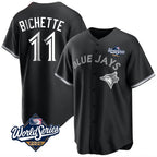 Toronto Blue Jays #11 Bo Bichette Player Black 2025 World Series Game Stitched Baseball Jersey