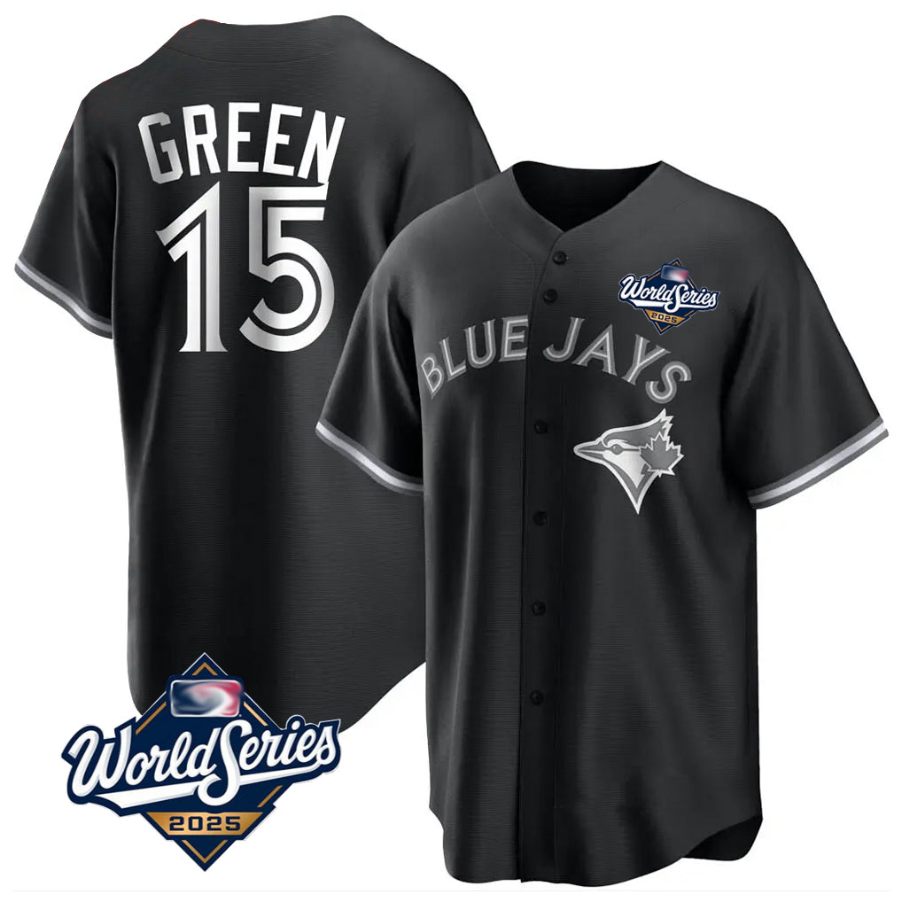 Toronto Blue Jays #15 Chad Green Player Black 2025 World Series City Connect Limited Stitched Baseball Jersey