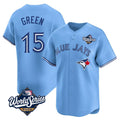 Toronto Blue Jays #15 Chad Green Player Blue 2025 World Series Game Stitched Baseball Jersey