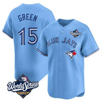 Toronto Blue Jays #15 Chad Green Player Blue 2025 World Series Game Stitched Baseball Jersey