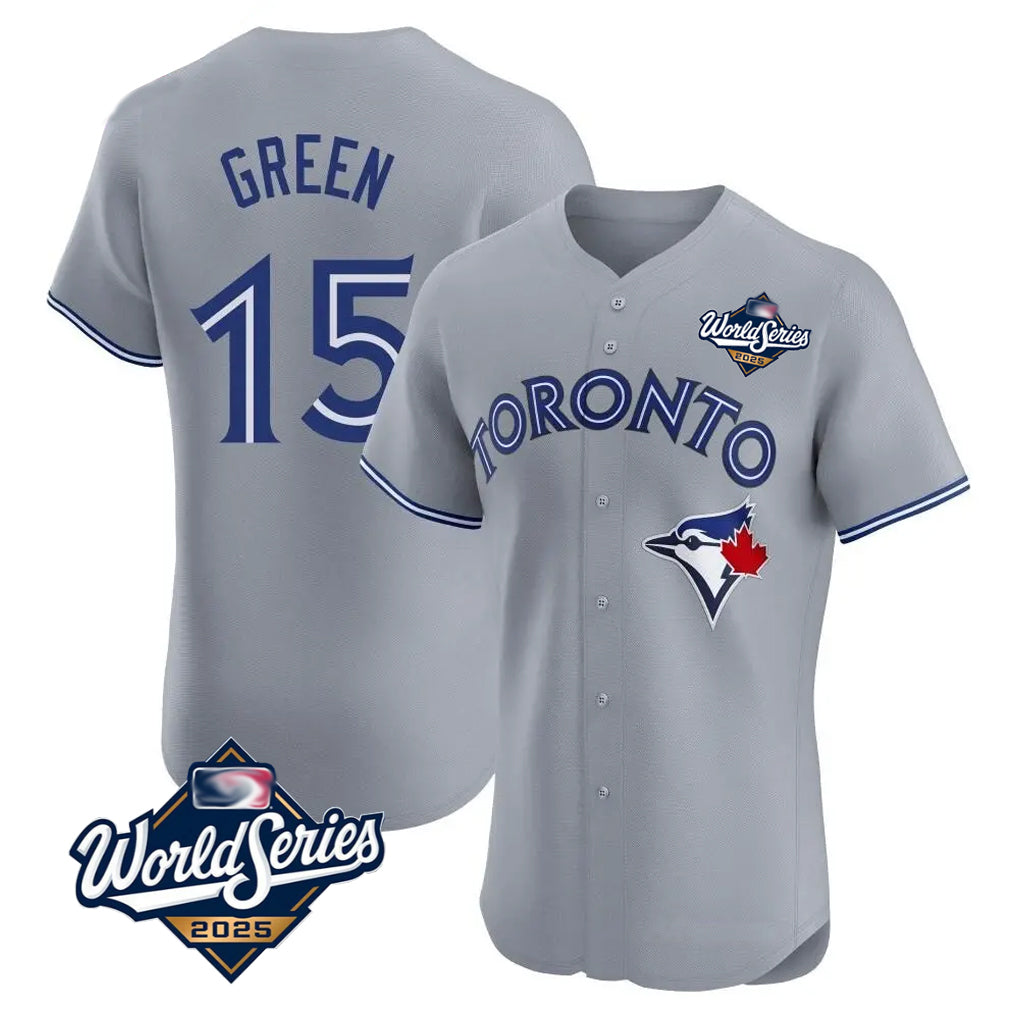 Toronto Blue Jays #15 Chad Green Player Gray 2025 World Series Elite Limited Stitched Baseball Jersey