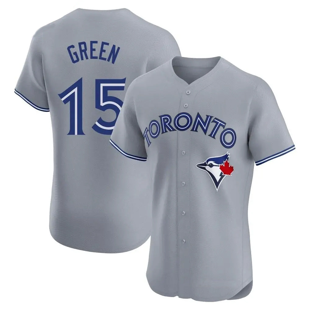 Toronto Blue Jays #15 Chad Green Player Gray Home Elite Limited Stitched Baseball Jersey