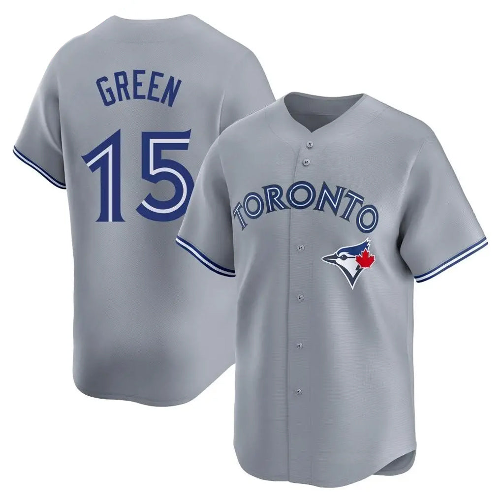 Toronto Blue Jays #15 Chad Green Player Gray Home Game Stitched Baseball Jersey