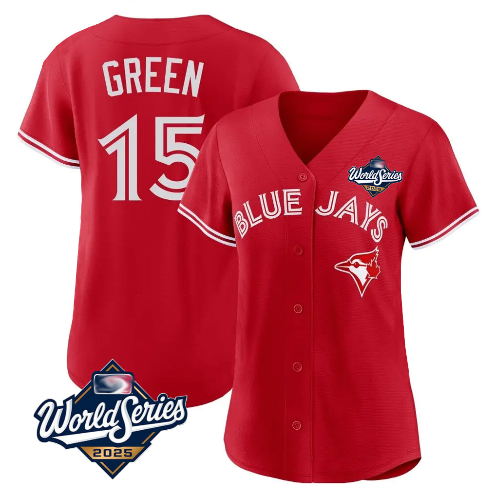 Toronto Blue Jays #15 Chad Green Player Red 2025 World Series Limited Stitched Baseball Jersey