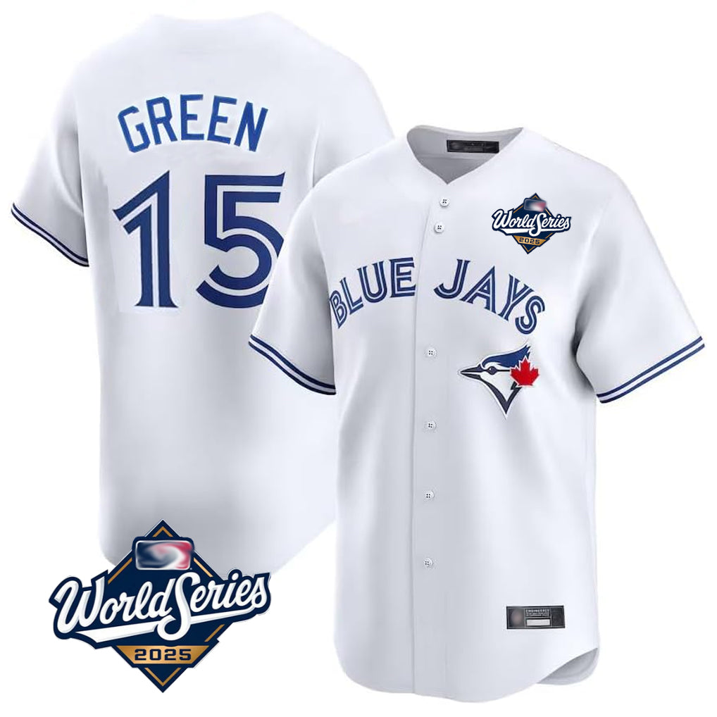 Toronto Blue Jays #15 Chad Green Player White 2025 World Series Limited Stitched Baseball Jersey