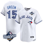 Toronto Blue Jays #15 Chad Green Player White 2025 World Series Limited Stitched Baseball Jersey