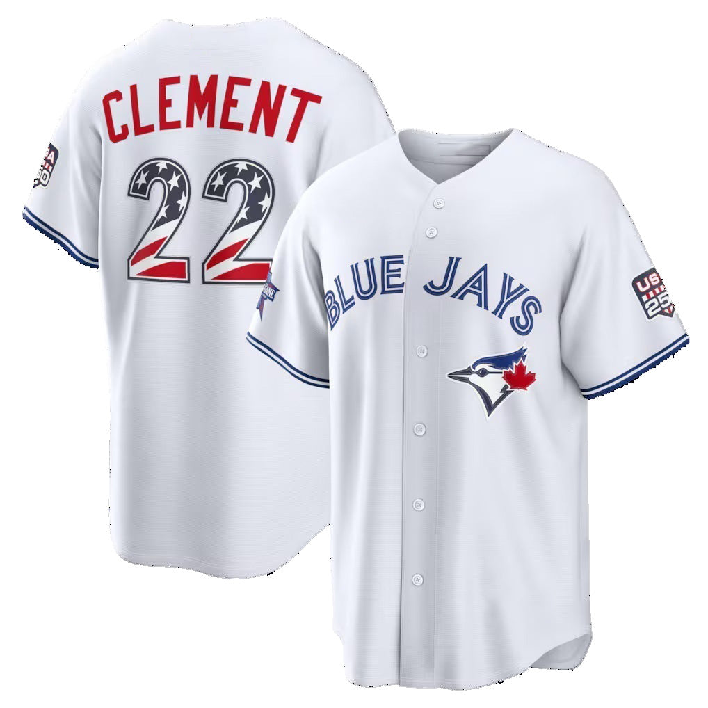 Toronto Blue Jays #22 Ernie Clement 2026 All-Star Edition Stars & Stripes White Stadium Stitched Baseball Jerseys