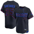Toronto Blue Jays #25 Anthony Santander Player Black&Blue City Connect Limited Stitched Baseball Jersey