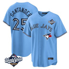 Toronto Blue Jays #25 Anthony Santander Player Blue 2025 World Series Home Limited Stitched Baseball Jersey