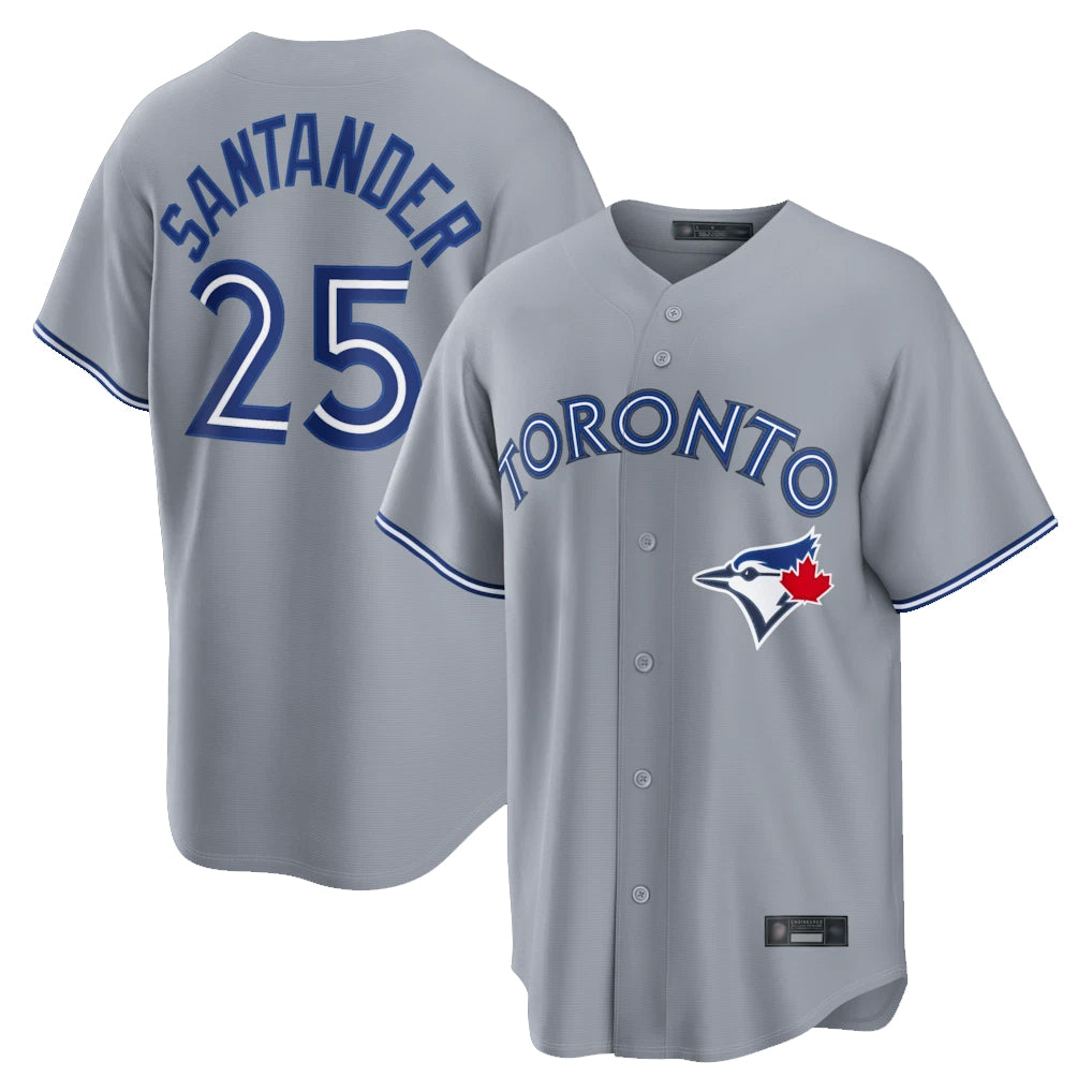 Toronto Blue Jays #25 Anthony Santander Player Gray Home Limited Stitched Baseball Jersey